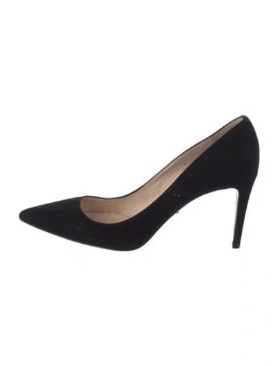 Pre-owned Prada Suede Pumps In Black
