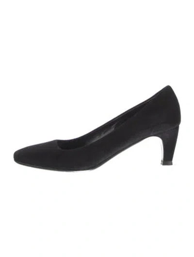 Pre-owned Prada Suede Pumps In Black