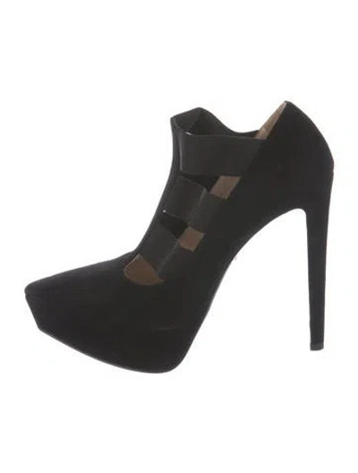 Pre-owned Prada Suede Pumps In Black