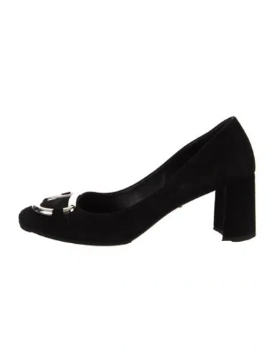 Pre-owned Prada Suede Pumps In Black