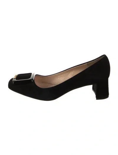 Pre-owned Prada Suede Pumps In Black