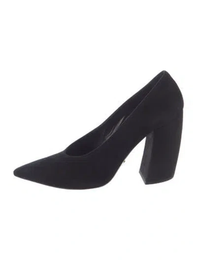 Pre-owned Prada Suede Pumps In Black