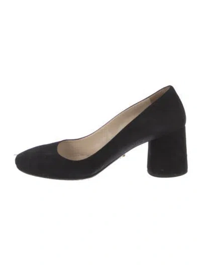 Pre-owned Prada Suede Pumps In Black