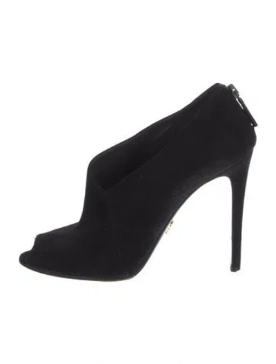 Pre-owned Prada Suede Pumps In Black