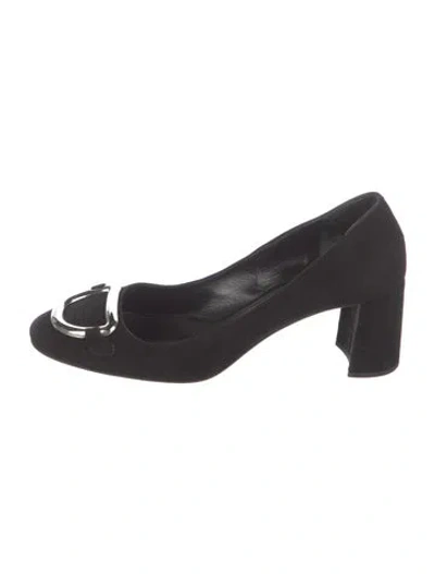 Pre-owned Prada Suede Pumps In Black