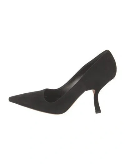 Pre-owned Prada Suede Pumps In Black