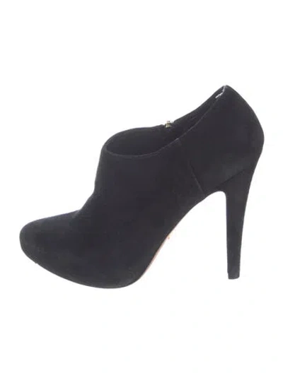Pre-owned Prada Suede Pumps In Black/blue