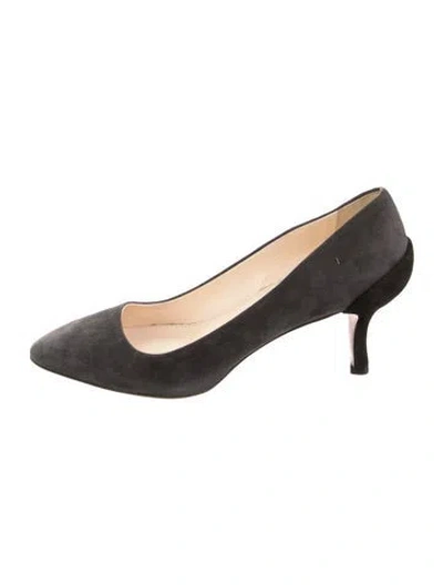 Pre-owned Prada Suede Pumps In Black/grey
