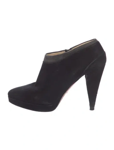 Pre-owned Prada Suede Pumps In Blue