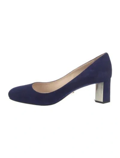 Pre-owned Prada Suede Pumps In Blue