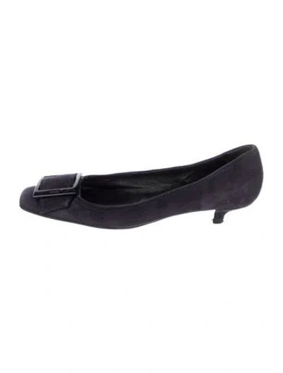 Pre-owned Prada Suede Pumps In Blue