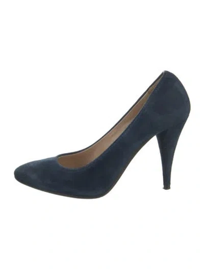 Pre-owned Prada Suede Pumps In Blue