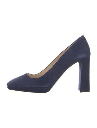Pre-owned Prada Suede Pumps In Blue
