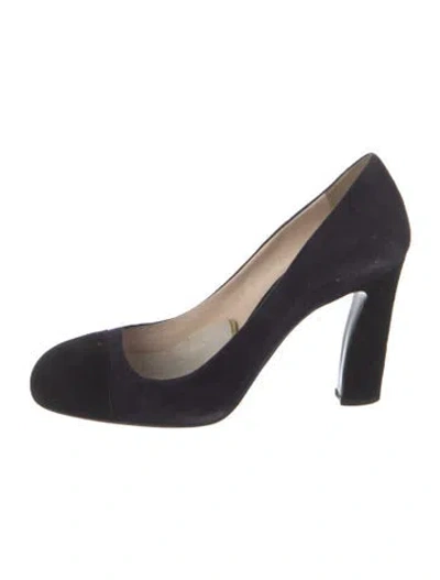 Pre-owned Prada Suede Pumps In Blue
