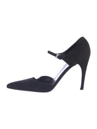 Pre-owned Prada Suede Pumps In Blue