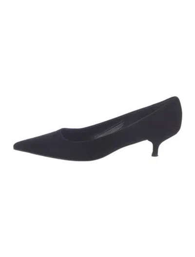 Pre-owned Prada Suede Pumps In Blue