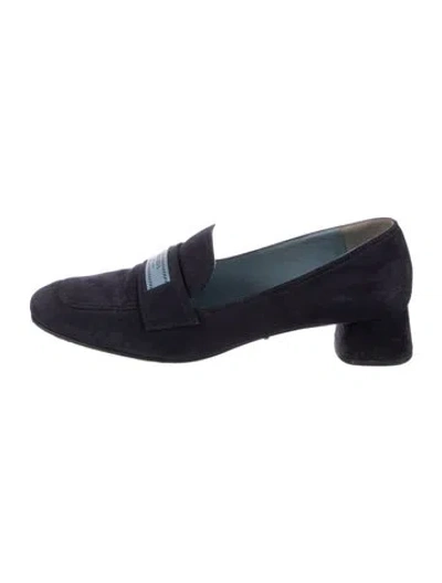 Pre-owned Prada Suede Pumps In Blue