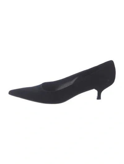 Pre-owned Prada Suede Pumps In Blue