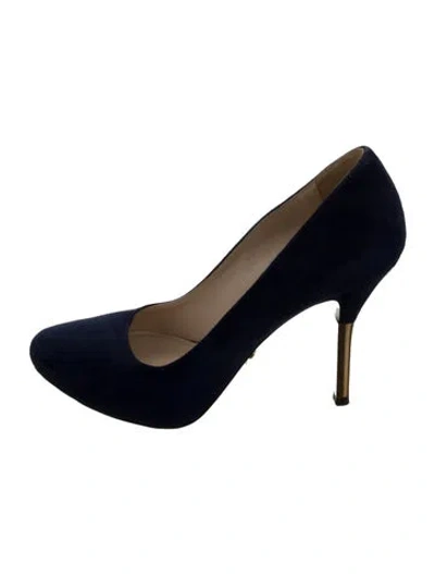 Pre-owned Prada Suede Pumps In Blue