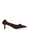 Prada Suede Pumps In Brown