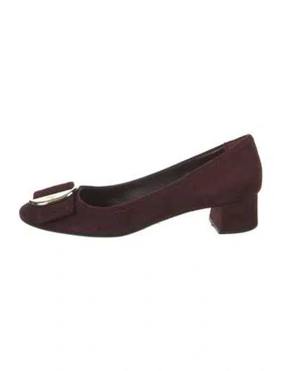 Pre-owned Prada Suede Pumps In Brown