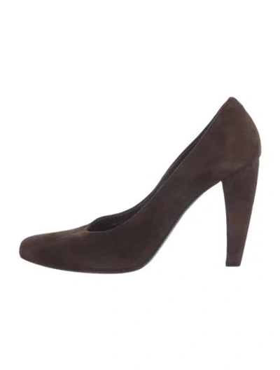 Pre-owned Prada Suede Pumps In Brown