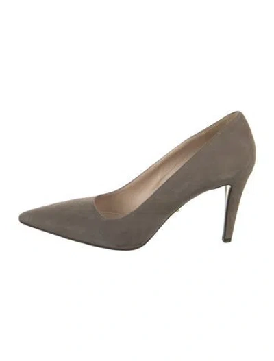 Pre-owned Prada Suede Pumps In Brown