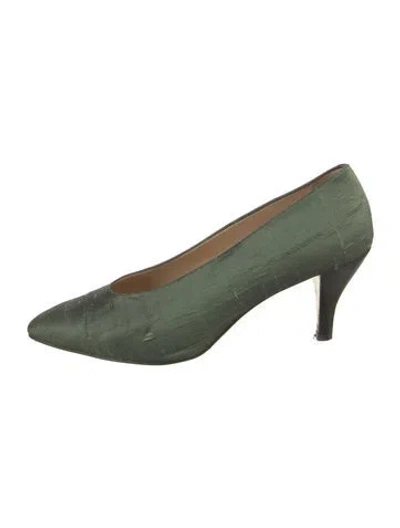 Pre-owned Prada Suede Pumps In Green