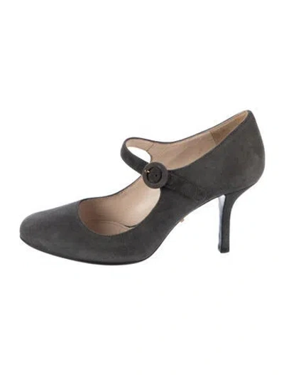 Pre-owned Prada Suede Pumps In Grey
