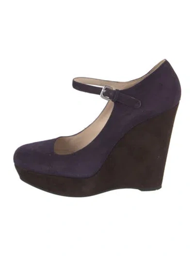 Pre-owned Prada Suede Pumps In Multi
