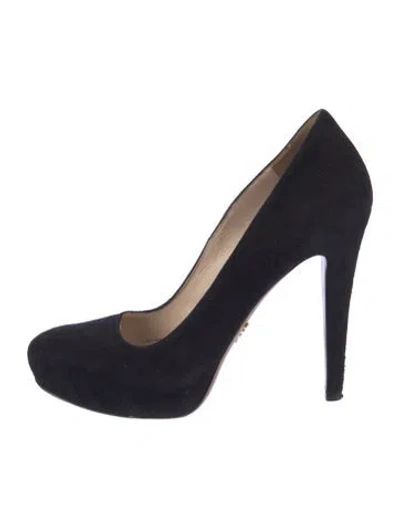Pre-owned Prada Suede Pumps In Multi