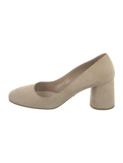 Pre-owned Prada Suede Pumps In Neutral