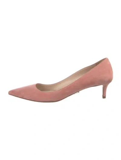 Pre-owned Prada Suede Pumps In Pink