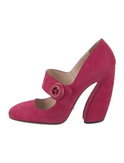 Pre-owned Prada Suede Pumps In Pink