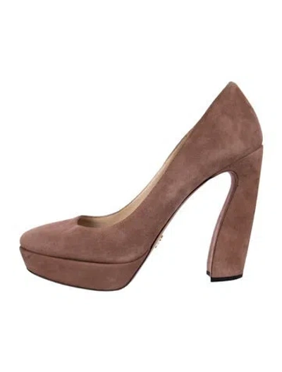 Pre-owned Prada Suede Pumps In Pink