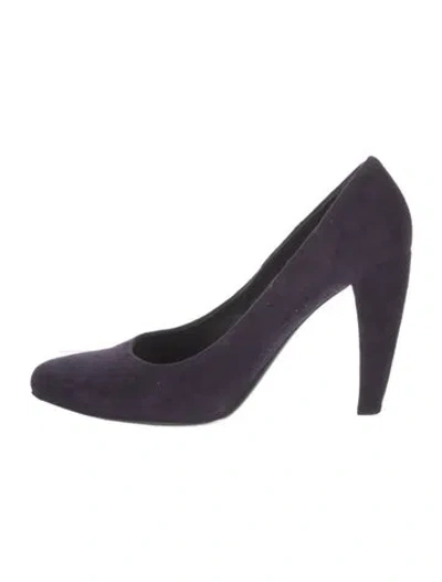 Pre-owned Prada Suede Pumps In Purple