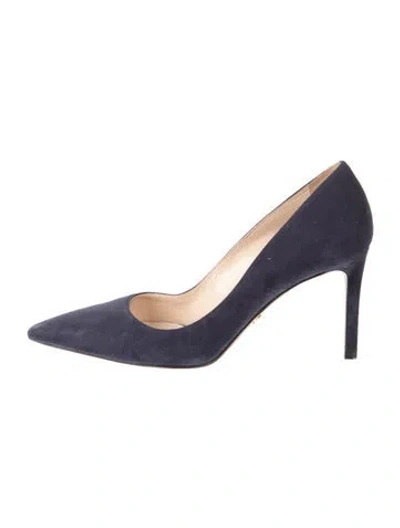 Pre-owned Prada Suede Pumps In Purple