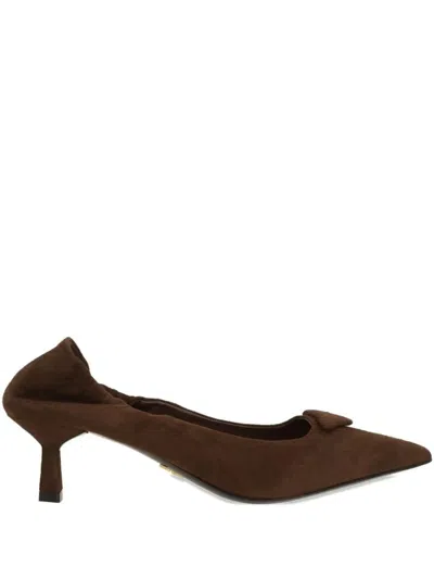 PRADA PRADA SUEDE PUMPS WITH ELASTIC ON THE HEEL SHOES