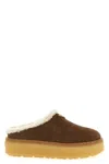 Prada Suede Sabots In Brown