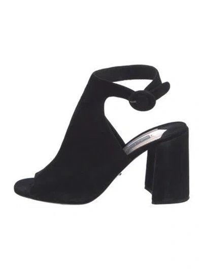 Pre-owned Prada Suede Sandals In Black