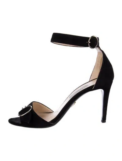 Pre-owned Prada Suede Sandals In Black