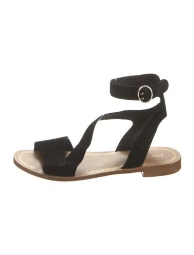 Pre-owned Prada Suede Sandals In Black