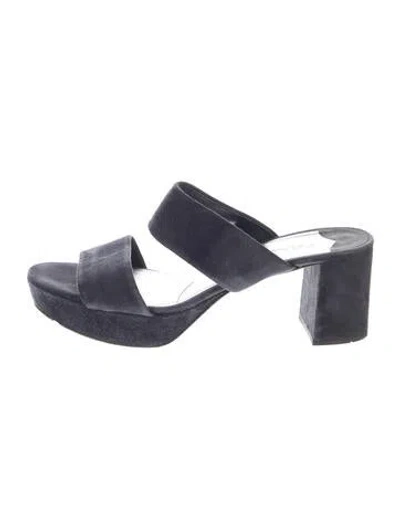 Pre-owned Prada Suede Sandals In Blue
