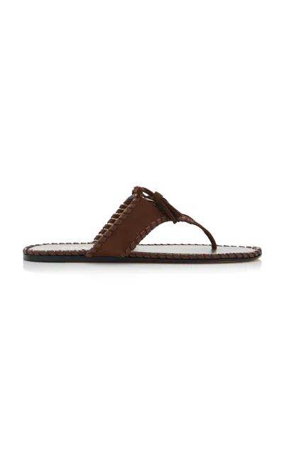 Prada Suede Sandals In Brown