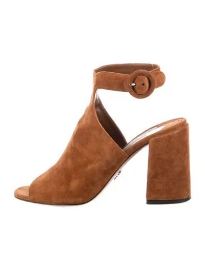 Pre-owned Prada Suede Sandals In Brown