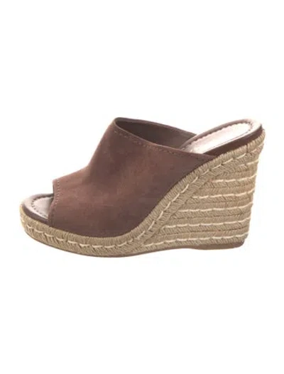 Pre-owned Prada Suede Sandals In Brown