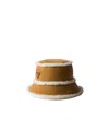 Prada Suede Shearling Bucket Hat In Honey-colored