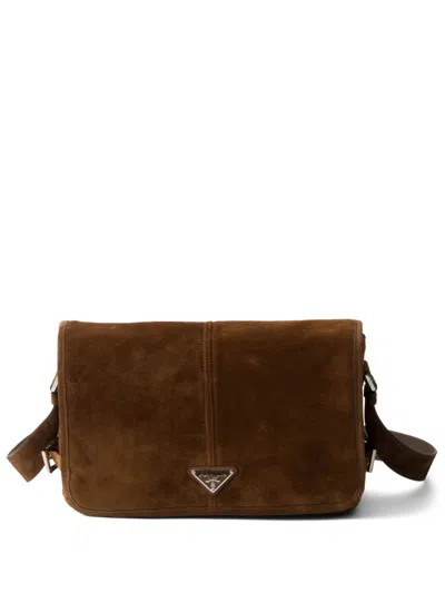 PRADA SUEDE SHOULDER BAG