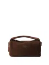 Prada Suede Shoulder Bag In Orange