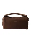 Prada Suede Leather Shoulder Bag In Brown